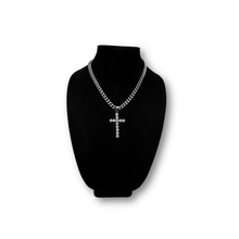 Load image into Gallery viewer, Demure Rhinestone Cross Chain
