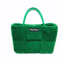 Load image into Gallery viewer, Green Shearling Tote Bag
