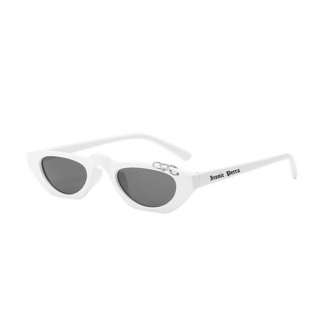 White Small Frame Sunglasses