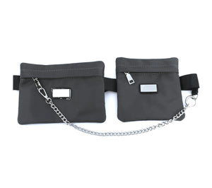 Nylon Fanny Crossbody Grey