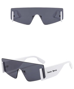 White Big Frame Sunglasses