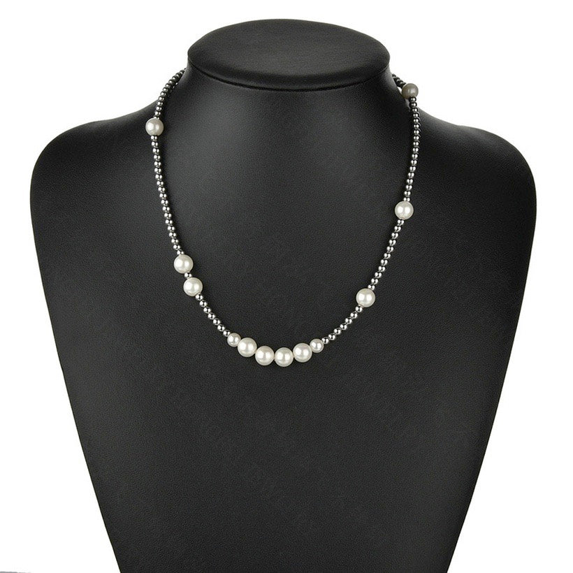 Mother Pearl Steel Necklace