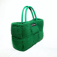 Load image into Gallery viewer, Green Shearling Tote Bag
