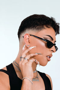 White Small Frame Sunglasses