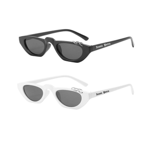 White Small Frame Sunglasses